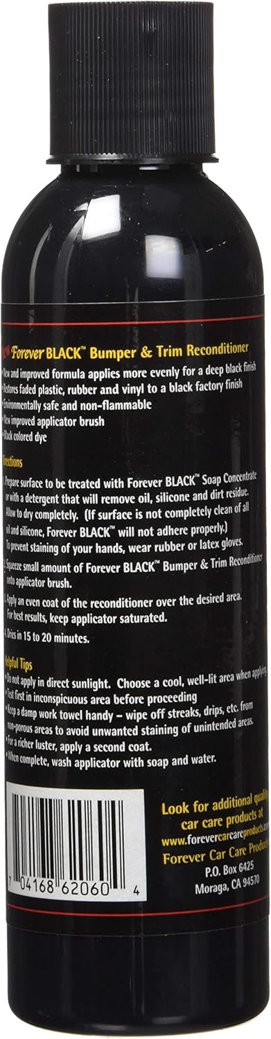 Forever Black Bumper & Trim 6 Oz. (New Improved Formula & Larger Size)...