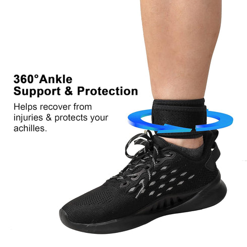 Achilles Tendonitis Brace, 2Pcs Adjustable Achilles Strap for Men Women, Breathable Ankle Brace for Achilles Pain, Running, Cycling, Hiking, Sport...