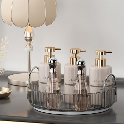 Rotating Makeup Organizer for Vanity, Spinning Cosmetics Storage for Bathroom Countertop, Skincare Holder Rack for Facial Cream, Perfume, Lotion, ...