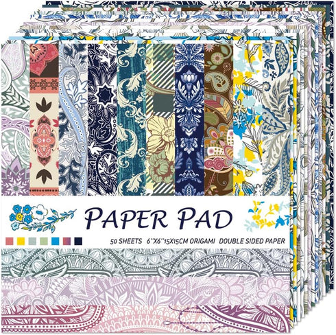 Origami Paper Kit Dobule Sided 100 Sheets 100 Colors 6 Inch Japanese Chiyo Square Easy Fold Arts Crafts DIY Handwork Origami Papers Beginner Sakur...