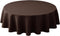 Biscaynebay Textured Fabric Tablecloths Round 60", Brown Water Resistant Table Cloth Small Circle Folding Table Covers for Dining, Kitchen, Weddin...