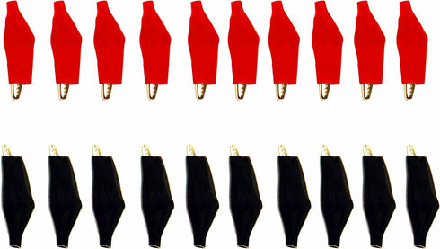 Alligator Clips Electrical Test Kit 1.77"/45mm Alligator Clip Clamps Jumper Helper with Protective Insulation Cover 20pcs...