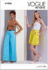 Vogue Misses' Wide-leg Pleated Shorts and Pants Sewing Pattern Packet, Design Code V1958, Sizes 16-18-20-22-24...