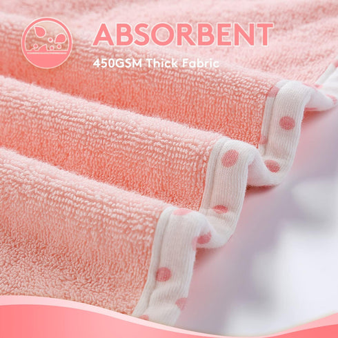 Baby Hooded Towel with Unique Animal Design Ultra Soft Thick Cotton Bath Towel for Newborn (Bunny)...
