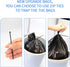 3.2 Gallon Trash Bags, 150 Count Small Trash Can Liners with Cable Ties for Bathroom or Livingroom, Black 3 Gallon Thickly Garbage Bags...