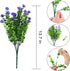 12 Bundles Outdoor Artificial Fake Flowers UV Resistant Rose Eucalyptus Leaf Plants, Faux Plastic Greenery Gypsophila for Indoor Outside Hanging P...
