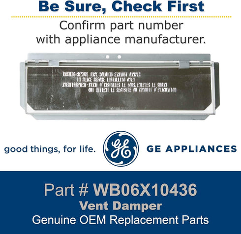 GE WB06X10436 Genuine OEM Vent Damper for GE Microwaves...