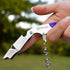 WineOp Professional Wine Opener Luxury Double Hinged Waiter's Corkscrew Wine Bottle Key - Cork screwer for Servers, Bartenders, Sommelier and Home...