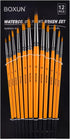 Round Watercolor Paint Brushes Set - Professional 12 Piece Gouache Paint Brushes for Artist, Acrylic, Gouache, Oil, Miniature,Model, Face Painting...