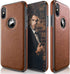 LOHASIC for iPhone Xs Case, for iPhone X Case Slim Thin Premium Leather Luxury PU Anti-Slip Grip Protective Cover for iPhone X XS New (2018) - Bro...