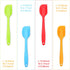 Silicone Spatula 4-piece Set, Heat-Resistant Spatulas, Non-stick Rubber Spatulas with Stainless Steel Core...