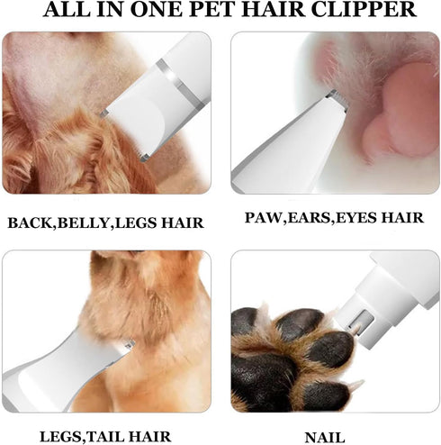 Dog Hair Grooming Clippers Electric Low Noise Pet Shaver Hair Clipper Set Dog Paw Trimmer Professional Pet Grooming Kit for Dogs Cats...