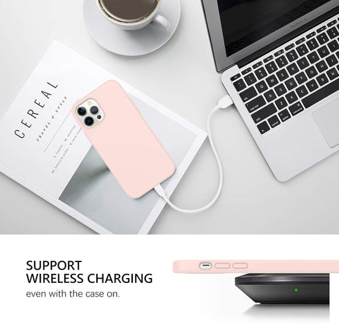 DUEDUE for iPhone 12 Pro Max Case 6.7", Liquid Silicone Soft Gel Rubber Slim Cover with Microfiber Cloth Lining Cushion Full Protective Phone Case...