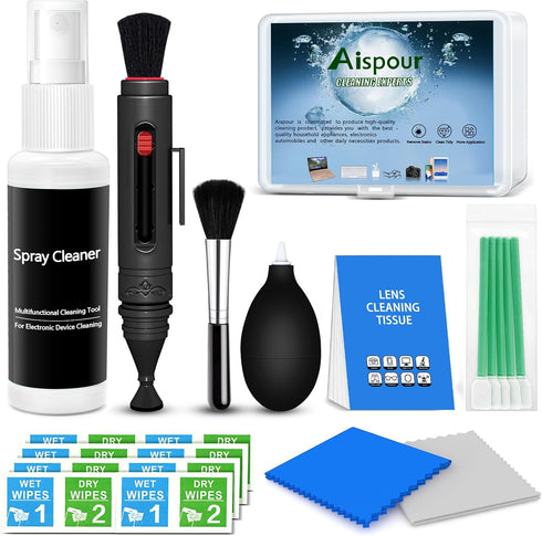 Camera Lens Cleaning Kit, 10-in-1 Camera Cleaning Kit, Camera Lens Cleaner and Camera Accessories, Includes Lens Cleaning Kit/Lens Cleaner/Lens Cl...