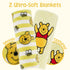 Disney 2-Pack Baby Blanket for Infants and Newborns, Plush Textured Fleece Winnie The Pooh Blanket, Perfect Unisex Gift for Toddlers...