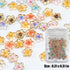 50Pcs Flower Nail Charms 3D Lovely Flower Charms Nail Rhinestones Gold Edge Glaze Design Resin Nail Jewels Colorful Floral Nail Art Charms Supplie...