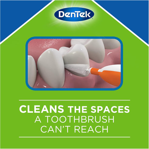 DenTek Easy Brush Advanced Clean Interdental Cleaners, Standard, 16 Count, 6 Pack...