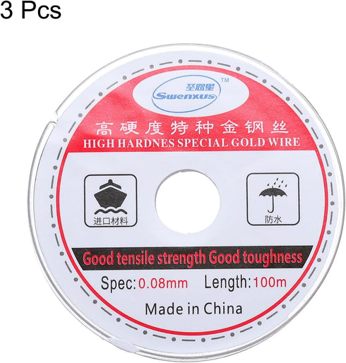 MECCANIXITY 3pcs 100m/328ft Molybdenum Screen Cutting Wire Line Phone LCD Cutting Wire Glass Separate Repair Tool, 0.08mm...