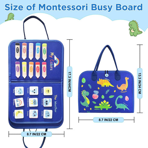 8 in 1 Busy Board Montessori Toy for Toddlers 1-3 Years Old Boy & Girls Gifts,Educational Travel Toys Sensory Board for Learning Fine Motor Skills...