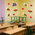 Whaline Valentine's Day Bee Bulletin Board Decorations Valentine Bee Mine Heart Cutouts Border Trim Love Style Cute Bee Decor with Glue Point for ...