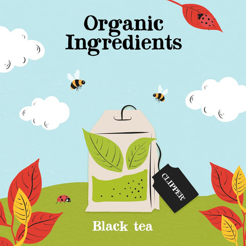 Clipper Tea Organic Fairtrade English Breakfast, Big Ben - USDA Organic, Non-GMO, Fair Trade, Sustainable Caffeinated Tea, 1 Pack, 20 Unbleached T...
