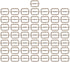 BIKICOCO Metal Slide Adjuster Buckle Tri-Glides with Movable Center Bar, for Straps, 0.6 x 0.51 Inch, Silver, Pack of 50...
