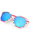 Classic Eyewear Retro 80's American USA Flag 4th of July Frame Sunglasses (White/Ice Blue, 52)...