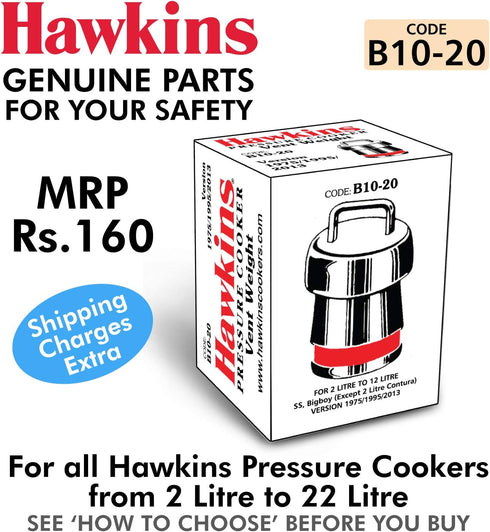 Hawkins Whistle Vent Weight for Stainless Steel and Bigboy Pressure Cooker, 1.5 Liter to 22 Litre...
