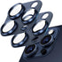 2 Pack Camera Lens Protector for iPhone 15 Pro Max/iPhone 15 Pro/iPhone 14 Pro Max/iPhone 14 Pro, Aluminum Alloy Sapphire Glass Camera Cover Scree...