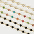 UMAOKANG Colorful Crystal Jewelry Chains Bulk 18K Gold Plated Brass Chain for Jewelry Making Women Necklace Bracelet DIY Craft Chain Roll...