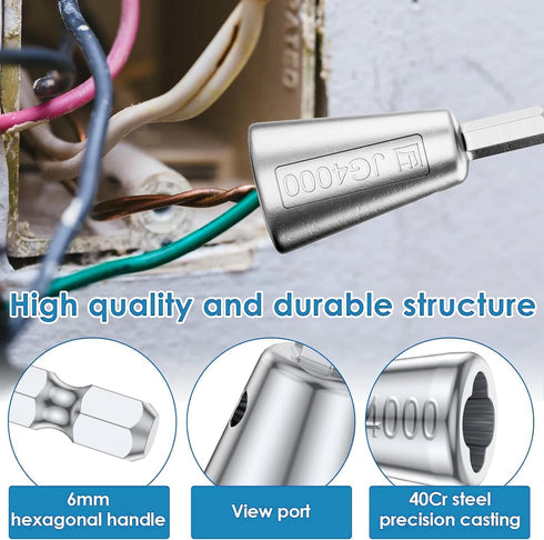 Wire Twister Tool for Drill, Wire Connector, Wire Nut Twister, Wire Twisting and Stripping Tool for Electrical Power Drill,Cable Quick Stripeper a...