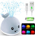 2024 Upgraded Baby Bath Toys, Rechargeable Light Up Bath Toys for Kids 1-3 Babies 6-12 12-18 Months, Whale Sprinkler Spray Fountain Water Pool Bat...