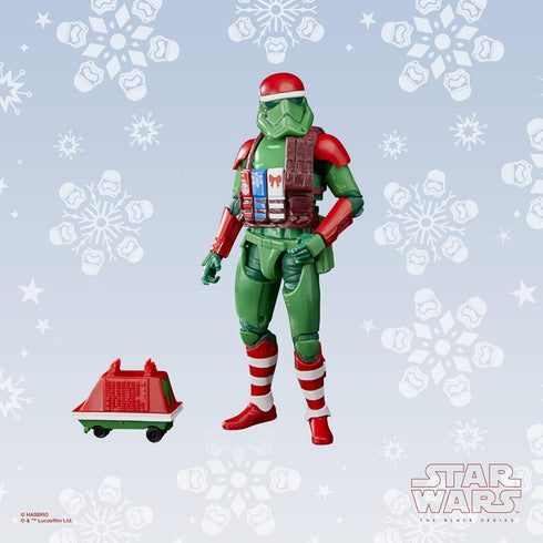 STAR WARS The Black Series First Order Stormtrooper (Holiday Edition) and Mouse Droid Toys, 6-Inch-Scale Holiday-Themed Collectible Figures (Amazo...
