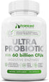 Ultra Probiotic for Women & Men - 60 Billion CFU, Clinically Supported & Identified Strains with Health Benefits, Quality Probiotics for Digestive...