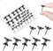 Metal Push Pins, 35 Pieces Large Double Headed Picture Hanging Nails and Black Thumb Tacks for Wall Cork Board Poster Hanging, Wall Pins Wall Tack...