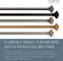 Elrene Home Fashions Florence Single Curtain Rod with Stacked Square Finials, 1" Diameter, (Soft Gold), (28X48)...
