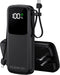 UYAYOHU Portable Charger, Power Bank, 15000mAh Battery Pack Fast Charging Lightweight, Built-in AC Wall Plug and 2 Output Cables with LED Display ...