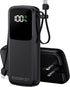 UYAYOHU Portable Charger, Power Bank, 15000mAh Battery Pack Fast Charging Lightweight, Built-in AC Wall Plug and 2 Output Cables with LED Display ...