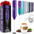 Zulay Kitchen Powerful Milk Frother Wand - Mini Milk Frother Handheld Stainless Steel - Battery Operated Drink Mixer for Coffee, Lattes, Cappuccin...