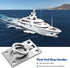 2Pcs Flush Pull Ring Handles 2.5" x 1.8" Hidden Recessed Furniture Handle, 304 Stainless Steel Recessed Boat Hatch Latch Cabinet Flush Mount Lifti...