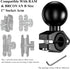 BRCOVAN Aluminum Alloy Mini Mount Base with 1'' TPU Ball for Rails Diameter 0.39'' 0.47'' 0.55'' 0.63'', Compatible with RAM Mounts B Size 1 Inch ...