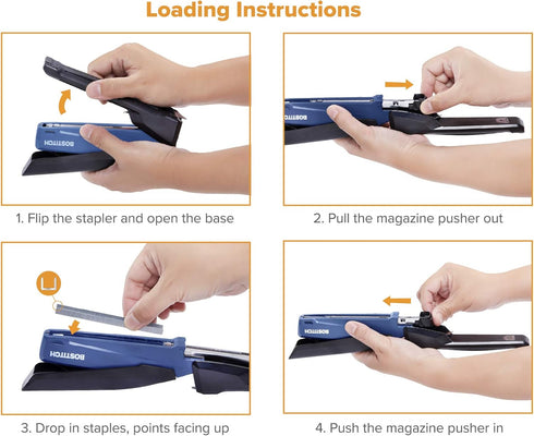 Bostitch Office Executive 3 in 1 Stapler, includes 210 Staples and Integrated Staple Remover, One Finger Stapling, No Effort, 20 Sheet Capacity, S...