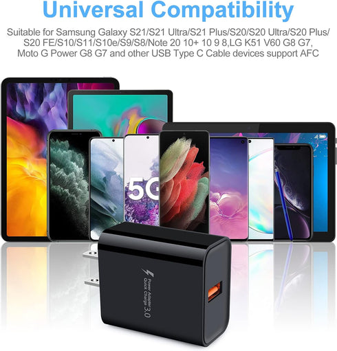 USB Charger Plug,Quick Charge 3.0 Fast Charging Block Wall Charger Cube Box for iPhone,Samsung Galaxy S23 A14 A54 S22 S21 Note20 S10 A10e S9 S8 A5...