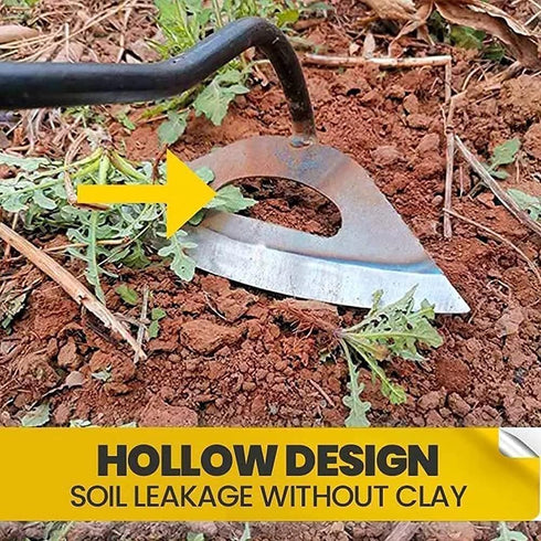 Garden Tools Hollow Hoe, All-Steel Hardened Hollow Hoe, Sharp Garden Edger Weeder, Durable Gardening Hoe Hand Tool Weed Puller Accessories for Bac...