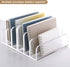 SANRUI Acrylic File Mail Desktop Organizer Sorters,3 Compartments Laddered Clear Desk Letter Organizer Office Document Sorter,Multifunction Envelo...