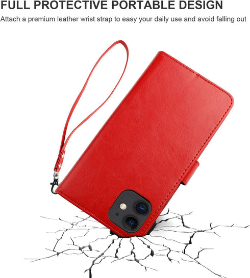 Bocasal for iPhone 11 Wallet Case with Card Holder PU Leather Magnetic Detachable Kickstand Shockproof Wrist Strap Removable Flip Cover for iPhone...