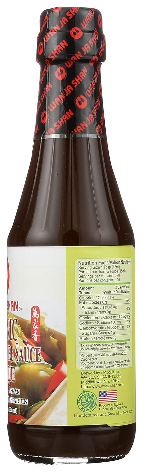WAN JA SHAN Organic Worcestershire Sauce Vegan, 10 FZ...