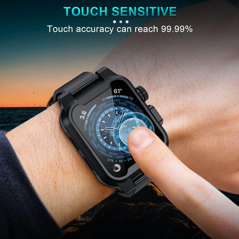 Waterproof Case for Apple Watch 42mm 45mm 44mm 41mm 40mm 38mm with Band, IP68 Waterproof Built-in Screen Protector for Apple Watch Series 8 7 6 5 ...
