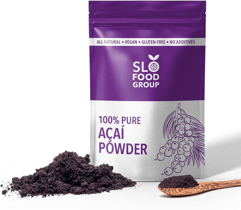 Slofoodgroup Freeze Dried Açaí Powder - Pure Acai Powder from Brazil (3 oz. Açaí), Acai Fruit Powder...