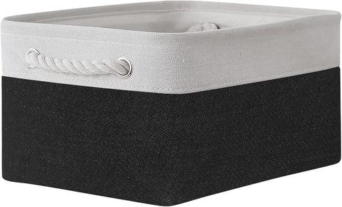 TheWarmHome Storage Bins for Shelves - 1 Pack 13.8x9.7x6.7 inch Storage Basket for Organizing for Closet Organizer Cubes Laundry Cloth Nursery (Wh...